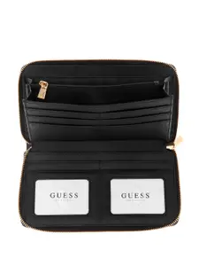 GUESS Women Brand Logo Printed Zip Around Wallet