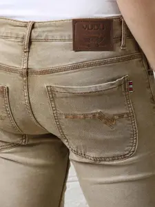 VUDU Men Comfort Relaxed Fit Clean Look Cotton Jeans