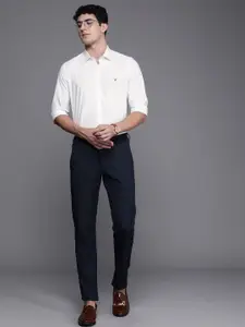 Allen Solly Pure Cotton Self Design Textured Sport Slim Fit Opaque Semiformal Shirt