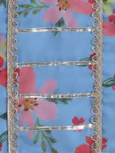 taffykids Girls Floral Printed Top With Trousers