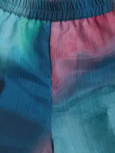 taffykids Girls Tie-Dye Printed Layered One Shoulder Top with Palazzos