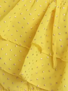 taffykids Girls Self Design One Shoulder Top With Palazzos