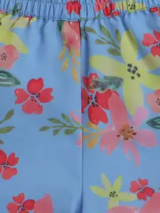 taffykids Girls Floral Printed Top With Sharara