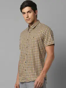 Louis Philippe Jeans Slim Fit Checked Pure Cotton Casual Shirt