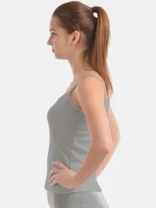 Lovable Sport Round Neck Snug-Fit Thermal Spaghetti Top