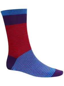 Dollar Socks Men Pack Of 3 Striped Calf Length Socks