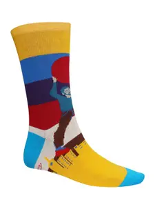 Dollar Socks Pack Of 3 Calf Length Patterned Socks