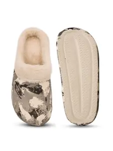 JENNA Men Printed Fur Room Slippers