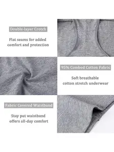 PLUMBURY Pack Of 3 High Waist Cotton Tummy Tucker Panty