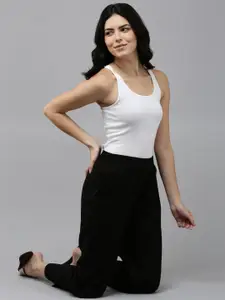 Kryptic Women Pure Cotton Mid-Rise Relaxed Fit Lounge Pants