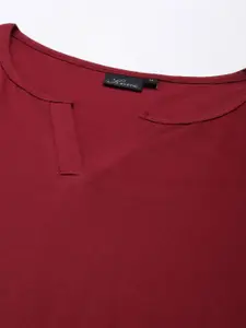 Kryptic Pure Cotton Notched Round Neck Midi Nightdress