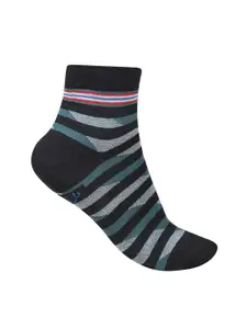 Dollar Socks Men Pack Of 3 Striped Cotton Ankle-Length Socks