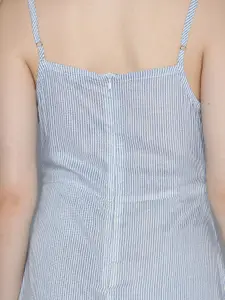 Chemistry Striped A-Line Cotton Dress