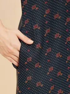 Sweet Dreams Green Printed Cotton Maxi Nightdress