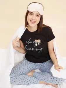 Sweet Dreams Typography Printed Night suit