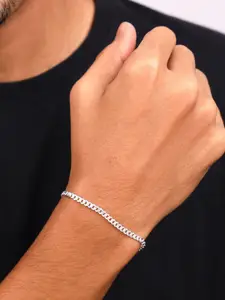 GIVA Men 925 Sterling Silver Rhodium-Plated Adjustable Link Bracelet