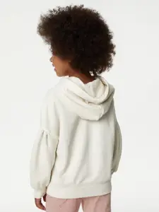 Marks & Spencer Girls Graphic Printed Hooded Pullover Sweatshirt