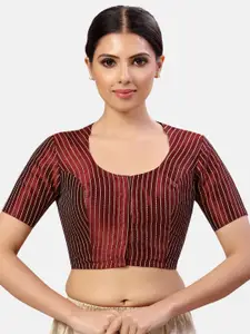 Studio Shringaar Striped Silk Saree Blouse
