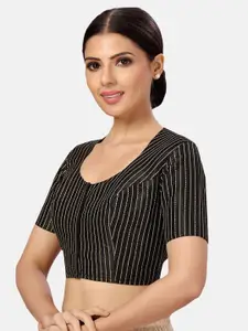 Studio Shringaar Striped Silk Saree Blouse