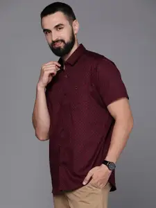 Louis Philippe Sport Pure Cotton Slim Fit Ethnic Motifs Printed Casual Shirt