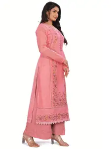 Stylee LIFESTYLE Floral Embroidered Unstitched Dress Material