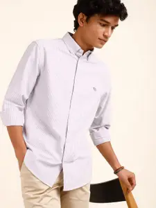 Andamen Premium Slim Fit Striped Cotton Casual Shirt