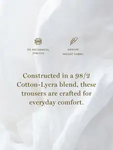 Andamen Men Ultra Slim Fit  Chinos Cotton Trousers