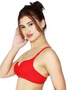 BRACHY Floral Medium Coverage Underwired Lightly Padded Everyday Bra With All Day Comfort