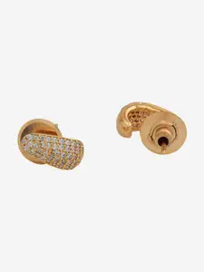 Kushal's Fashion Jewellery Gold-Plated Classic CZ-Studded Studs Earrings