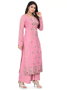 Stylee LIFESTYLE Floral Embroidered Organza Unstitched Dress Material