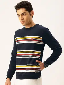 Peter England Striped Sweatshirt