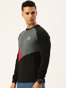 Peter England Colourblocked Pullover Sweatshirt