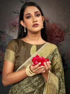 Anouk Geometric Printed Zari Sungudi Saree