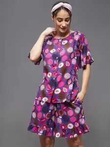 BAESD Conversational Printed Shirt With Shorts