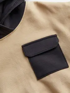 H&M Boys Pure Cotton Block-Coloured Hoodie