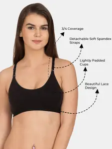 KOMLI Pack Of 2 All Day Comfort Non-Wired Non Padded Seamless Cotton Workout Bra