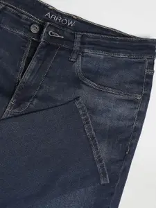 Arrow Men Blue Clean Look Slim Fit Mid-Rise Light Fade Stretchable Jeans