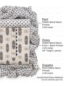 Sun Fashion And Lifestyle Ethnic Motifs Printed Unstitched Dress Material