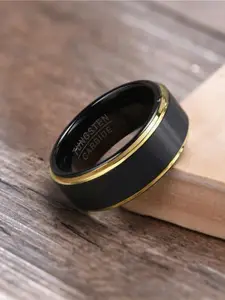 VIEN Men Stainless Steel Titanium Band Finger Ring