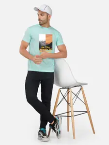 CHOZI Typography Printed Round Neck Cotton T-shirt