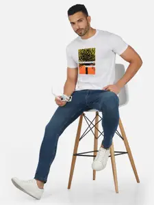 CHOZI Typography Printed Round Neck Cotton T-shirt