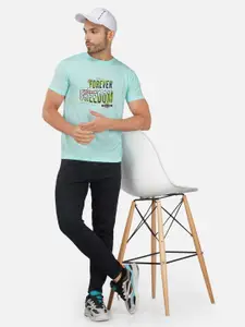 CHOZI Typography Printed Round Neck Cotton T-shirt