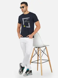 CHOZI Regular Fit Typography Printed Round Neck Short Sleeve Cotton T-Shirt