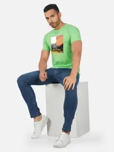 CHOZI Regular Fit People and Places Printed Round Neck Short Sleeve Cotton T-Shirt