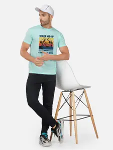 CHOZI Regular Fit People and Places Printed Round Neck Short Sleeve Cotton T-Shirt