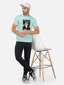 CHOZI Regular Fit People and Places Printed Round Neck Short Sleeve Cotton T-Shirt