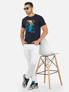 CHOZI Regular Fit Graphic Printed Round Neck Short Sleeve Cotton T-Shirt
