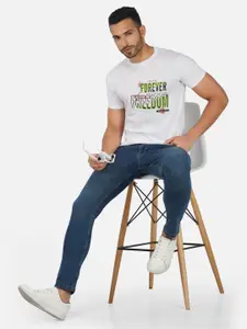 CHOZI Regular Fit Typography Printed Round Neck Short Sleeve Cotton T-Shirt