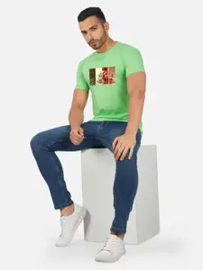 CHOZI Regular Fit People and Places Printed Round Neck Short Sleeve Cotton T-Shirt