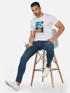 CHOZI Regular Fit People and Places Printed Round Neck Short Sleeve Cotton T-Shirt